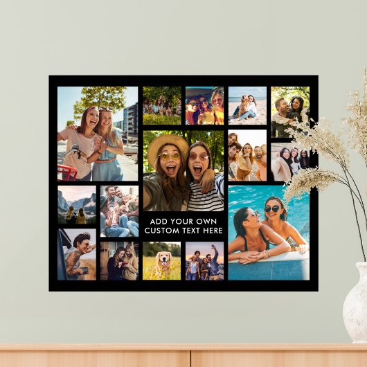 Einfache moderne 15-Foto Collage Poster
