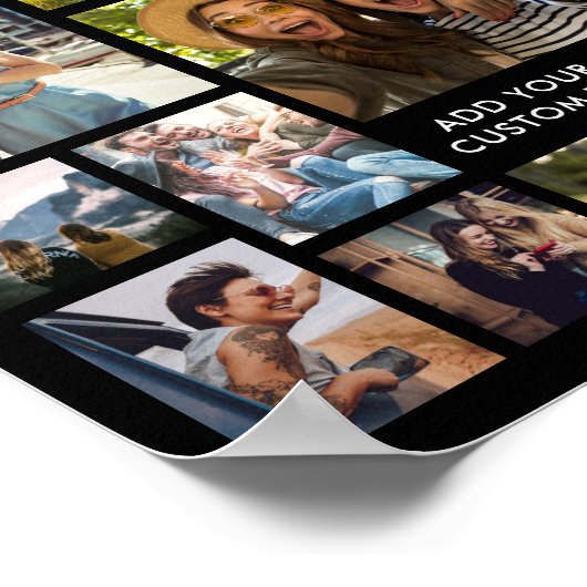 Einfache moderne 15-Foto Collage Poster (Ecke)