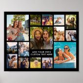 Einfache moderne 15-Foto Collage Poster (Vorne)
