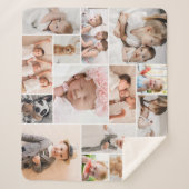 Einfache moderne 15-Foto Collage Sherpa Blanket (M Sherpadecke (Vorderseite)