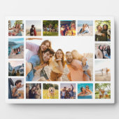 Einfache moderne 17-FotoCollage Fotoplatte (Vorderseite)