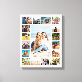Einfache moderne 17-FotoCollage Leinwanddruck