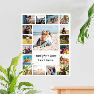 Einfache moderne 17-FotoCollage Poster