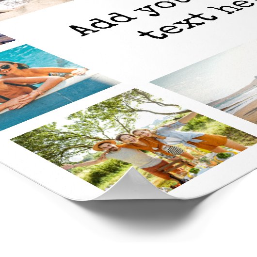 Einfache moderne 17-FotoCollage Poster (Ecke)