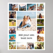 Einfache moderne 17-FotoCollage Poster (Vorne)