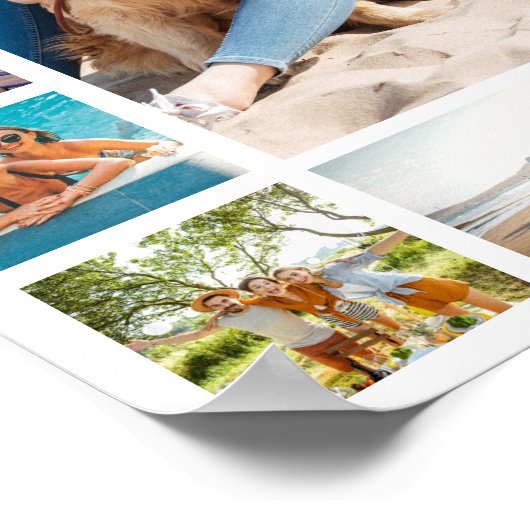 Einfache moderne 17-FotoCollage Poster (Ecke)