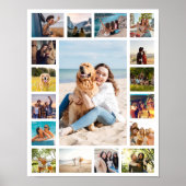 Einfache moderne 17-FotoCollage Poster (Vorne)