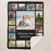 Einfache moderne 17-FotoCollage Sherpadecke (Vorderseite)