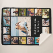 Einfache moderne 17-FotoCollage Sherpadecke (Vorderseite (Horizontal))