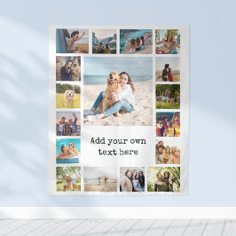 Einfache moderne 17-FotoCollage Wandteppich