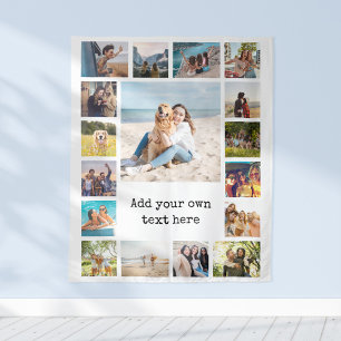 Einfache moderne 17-FotoCollage Wandteppich