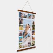 Einfache moderne 17-FotoCollage Wandteppich Mit Holzrahmen (Gewinkelt)