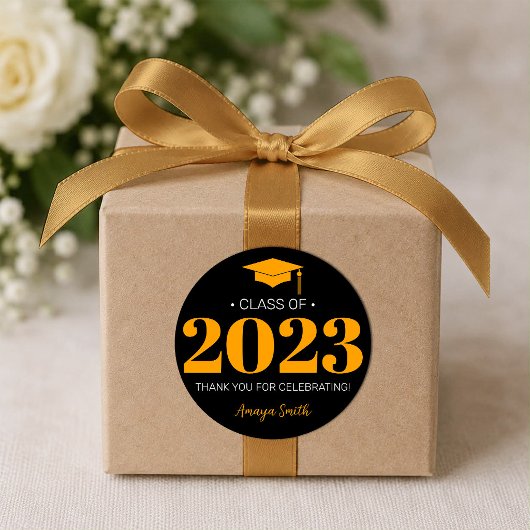 Einfache moderne 20___ Abschluss-Sticker Runder Aufkleber