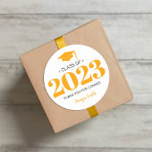 Einfache moderne 20___ Abschluss-Sticker Runder Aufkleber