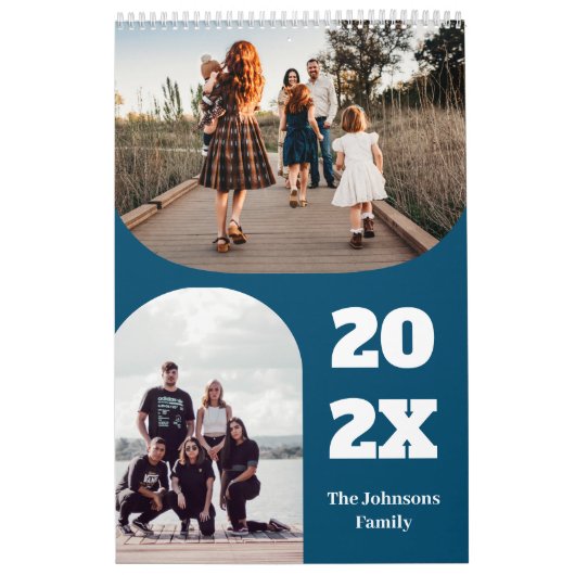 Einfache moderne 26-Fotos-Familie 2025 Kalender (Titelbild)
