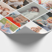 Einfache moderne 30-Foto Collage Geschenkpapier (Ecke)