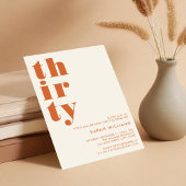 Einfache Moderne 30. Geburtstag Einladung