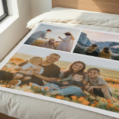 Einfache moderne 3-Foto Collage Blanket Fleecedecke