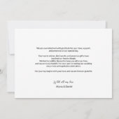 Einfache, moderne 3 Hochzeiten Fotos Dankeskarte (Rückseite)