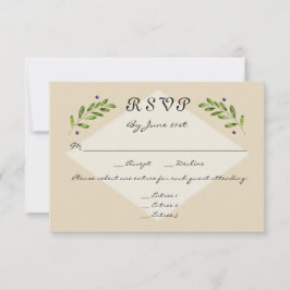 Einfache moderne 3-Menüoptionen UAWG Response Hoch RSVP Karte