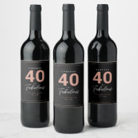Einfache moderne 40 & fabelhafte Personalisiert Wi