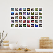 Einfache moderne 40-Quadratmeter-Fotos Memory Coll Poster (Küche)