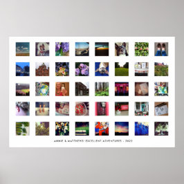 Einfache moderne 40-Quadratmeter-Fotos Memory Coll Poster