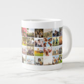 Einfache moderne 48 FotoCollage Jumbo-Tasse (Vorderseite Rechts)