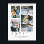 Einfache moderne 5 Fotos kundenspezifisch zusammen Feiertagspostkarte<br><div class="desc">Einfache moderne 5 Fotos Sammelkarte für den individuellen Urlaub Postkarte</div>