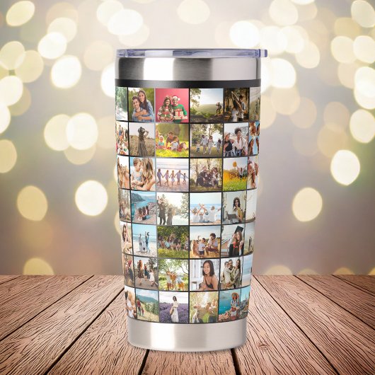 Einfache moderne 84-Foto Collage Thermobecher