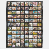 Einfache moderne 88-Foto Collage Fleecedecke (Vorderseite)