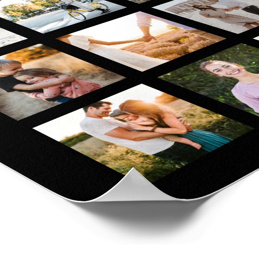 Einfache moderne 88-Foto Collage Poster (Ecke)