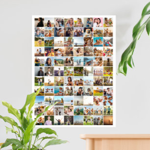 Einfache moderne 88-Foto Collage Poster