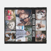 Einfache moderne 8-Foto Collage benutzerdefinierte Fleecedecke (Vorderseite (Horizontal))
