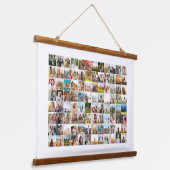 Einfache moderne 96 FotoCollage Wandteppich Mit Holzrahmen (Gewinkelt)