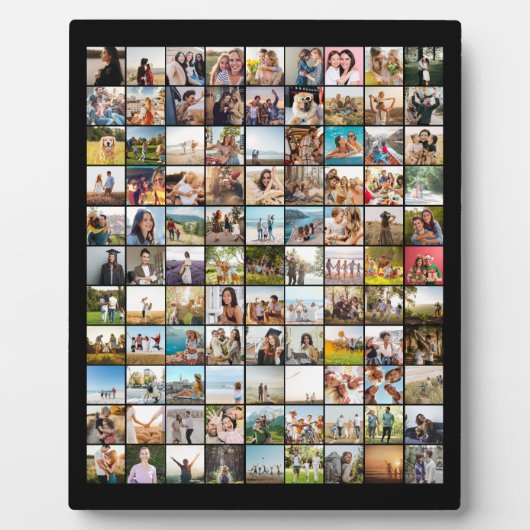Einfache moderne 99 FotoCollage Fotoplatte (Vorderseite)