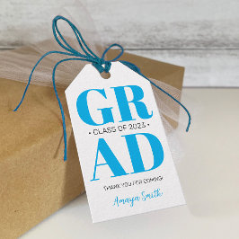 Einfache moderne Abschluss-Dankeschön-Geschenkkart Geschenkanhänger
