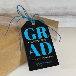 Einfache moderne Abschluss-Dankeschön-Geschenkkart Geschenkanhänger