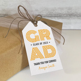 Einfache moderne Abschluss-Dankeschön-Geschenkkart Geschenkanhänger