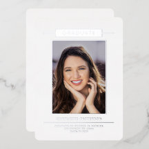 Einfache moderne Abschluss Foto Silver Script