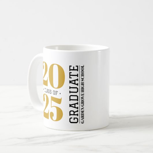 Einfache moderne Abschluss Keramik Tasse - Gelb (Vorderseite Links)