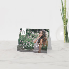 Einfache Moderne Abschluss mit 2 Fotos Ankündigung