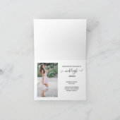 Einfache Moderne Abschluss mit 2 Fotos Ankündigung (Innenseite)