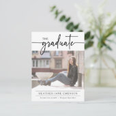 Einfache moderne Abschluss Postkarte (Stehend Vorderseite)