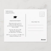 Einfache moderne Abschluss Postkarte (Rückseite)