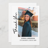 Einfache moderne Abschluss Vielen Dank Feiertagskarte (Vorne/Hinten)