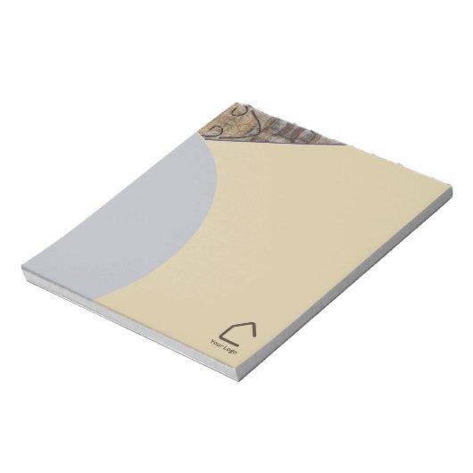 Einfache moderne Abstrakte Akzente Logo oder QR Co Notizblock (Rotiert)