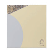 Einfache moderne Abstrakte Akzente Logo oder QR Co Notizblock (Vorderseite)