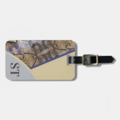 Einfache, moderne Abstrakte Akzente - QR-Code Gepäckanhänger (Vorderseite horizontal)