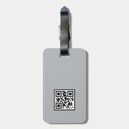 Einfache, moderne Abstrakte Akzente - QR-Code Gepäckanhänger (Rückseite vertikal)
